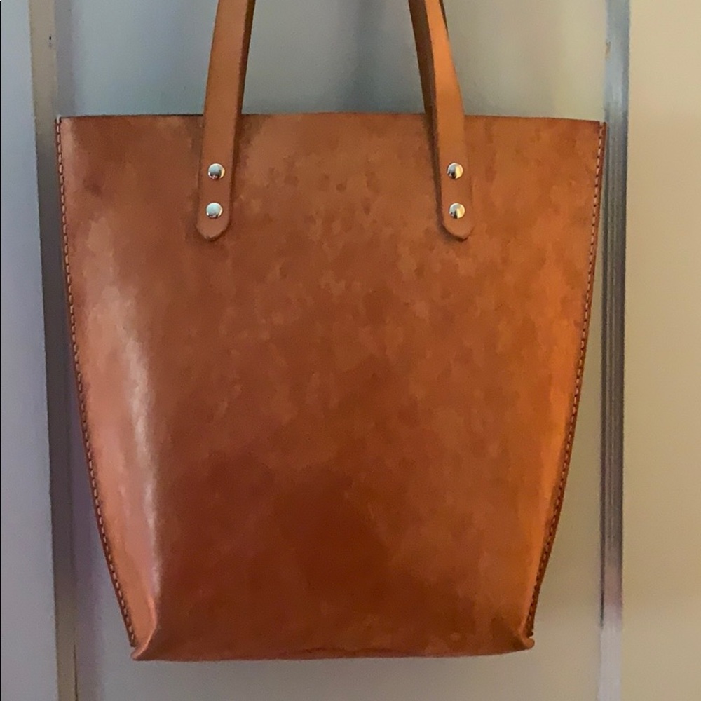 Handmade genuine  ♥️ leather tote bag brown